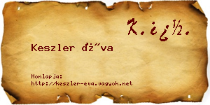 Keszler Éva névjegykártya